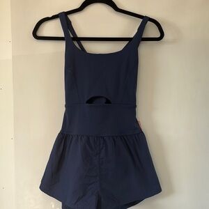 Navy Blue Sleeveless Romper